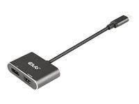 USB?C videoadapter - Club 3D til HDMI & DisplayPort 1.4 (4K60), sort billede