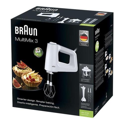 Håndmixer Braun MultiMix 3 HM 3135 WH – 500 W – hvid/grå