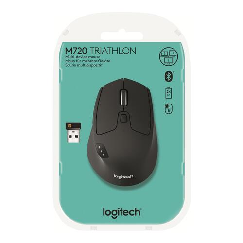 Trådløs mus Logitech M720 Triathlon – optisk, sort