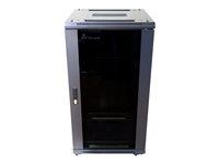 19" rackskab gulvstående - Extralink 22U, 600×600, sort billede