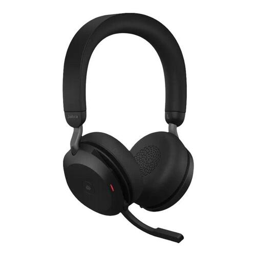 Hovedtelefoner med mikrofon Jabra Evolve2 75 – trådløs Bluetooth, USB-C, sort
