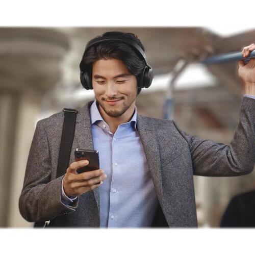 Trådløst headset Jabra Evolve2 75 med opladningsstander – sort