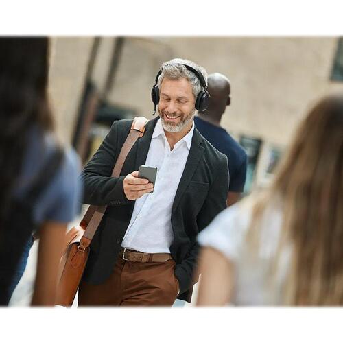 Trådløst headset Jabra Evolve2 75 med opladningsstander – sort