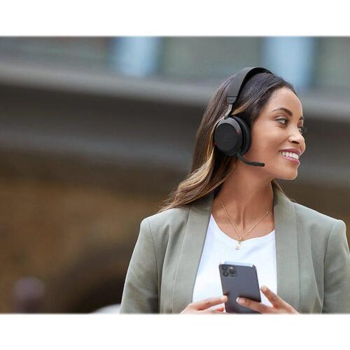 Trådløst headset Jabra Evolve2 75 med opladningsstander – sort