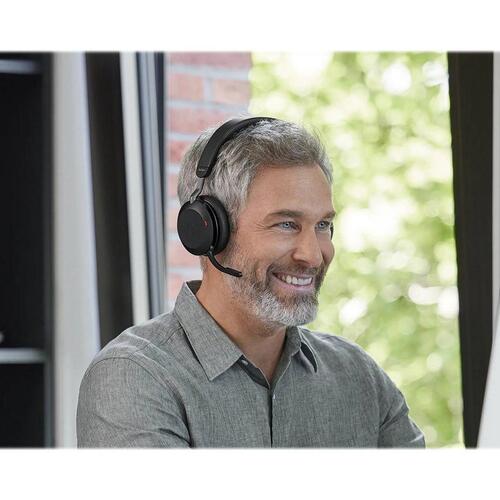 Trådløst headset Jabra Evolve2 75 med opladningsstander – sort
