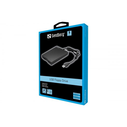 USB diskettedrev ekstern - Sandberg USB Floppy Mini Reader (1,44 MB)
