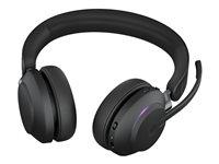 Trådløst headset Jabra Evolve2 65 MS Stereo – sort med opladningsstander