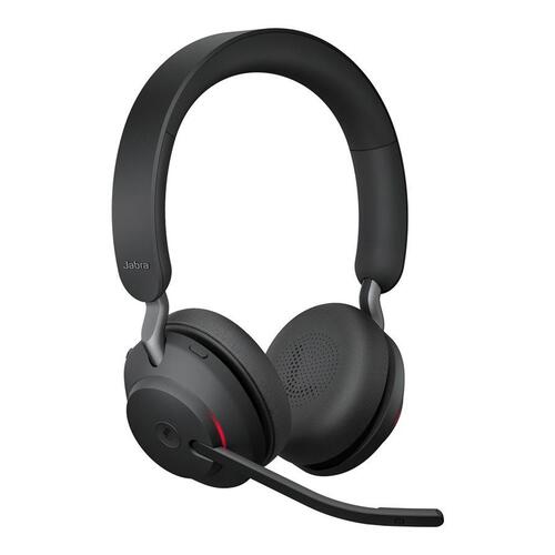 Trådløst headset Jabra Evolve2 65 MS Stereo – sort med opladningsstander