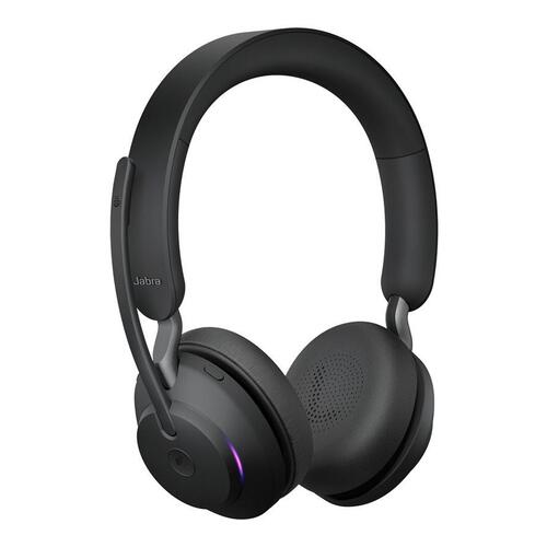 Trådløst headset Jabra Evolve2 65 MS Stereo – sort med opladningsstander