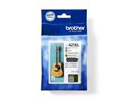 Blækpatroner Brother LC421XL 4-pack (sort/cyan/magenta/gul) – XL, op til 500 sider billede