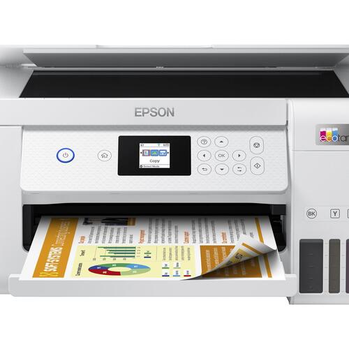 Blækprinter – Epson EcoTank ET-2856 multifunktionsprinter, hvid