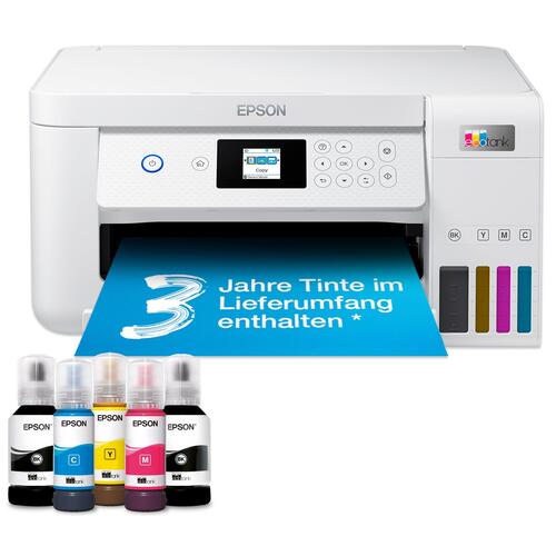 Blækprinter – Epson EcoTank ET-2856 multifunktionsprinter, hvid