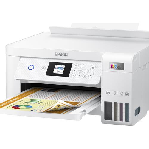 Blækprinter – Epson EcoTank ET-2856 multifunktionsprinter, hvid