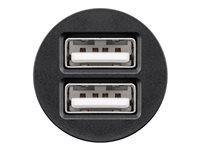 Biloplader med 2x USB 24 W - Goobay (sort) billede