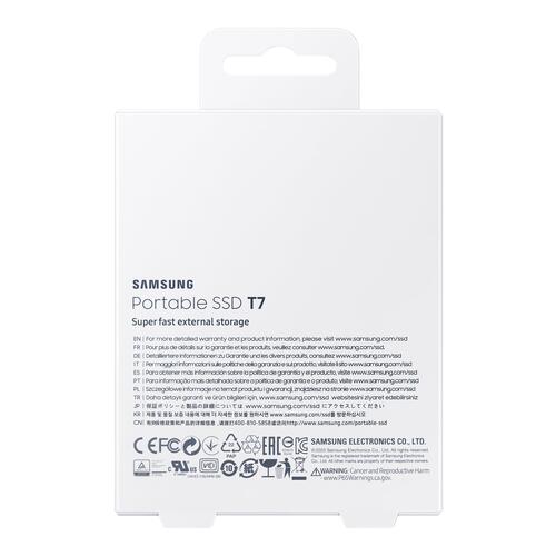 Ekstern SSD Samsung T7 2 TB – USB 3.2 Gen 2 (indigoblå)