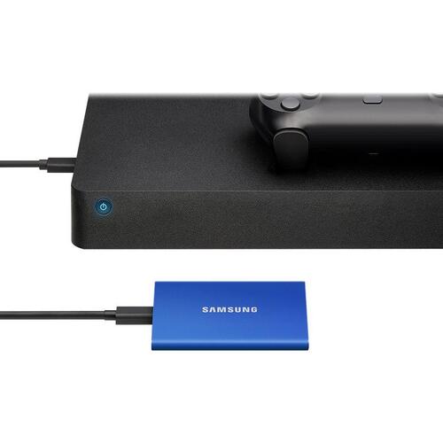 Ekstern SSD Samsung T7 1 TB USB 3.2 Gen 2 (indigoblå)