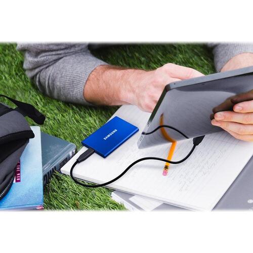Ekstern SSD Samsung T7 1 TB USB 3.2 Gen 2 (indigoblå)