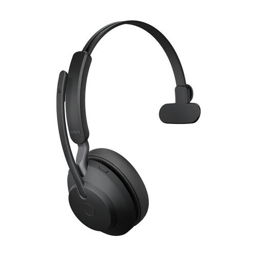 Trådløst headset Jabra Evolve2 65 UC Mono – sort, USB-A med opladningsstander