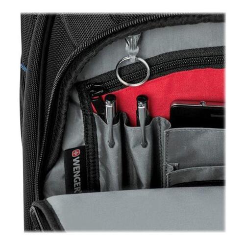 Rygsæk til laptop 17" – Wenger Carbon, sort polyester
