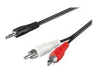 Lydkabel 3,5 mm til RCA 1,5 m - Goobay, sort billede