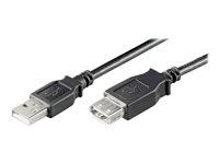 USB forlængerkabel – Goobay USB 2.0, 1,8 m, sort