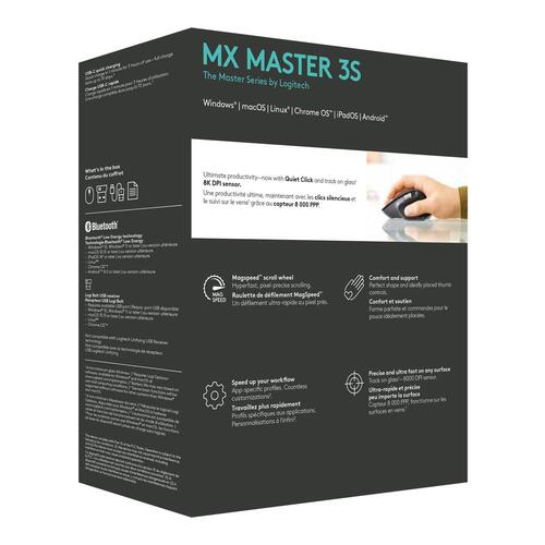 Trådløs mus Logitech MX Master 3S – optisk, grafit