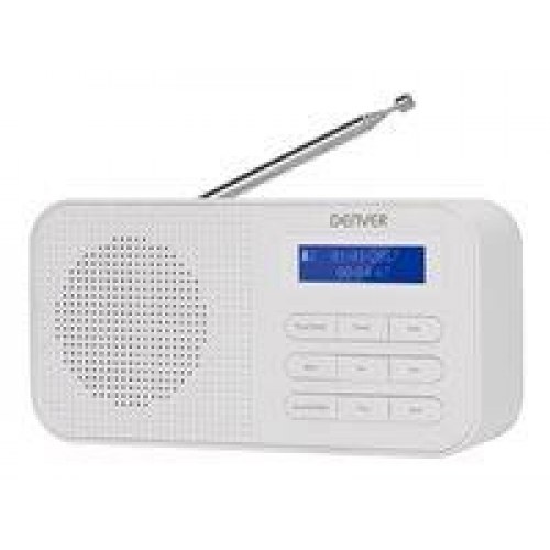 DAB radio - DENVER DAB-42 bærbar radio, hvid