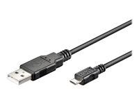 USB kabel – Goobay USB-A til Micro USB-B, 0,15 m, sort billede