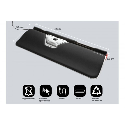Ergonomisk mus Contour RollerMouse Red Plus – sort/sølv