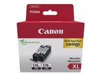 Blækpatron Canon PGI-570PGBK XL Twin Pack, sort, 2 stk billede