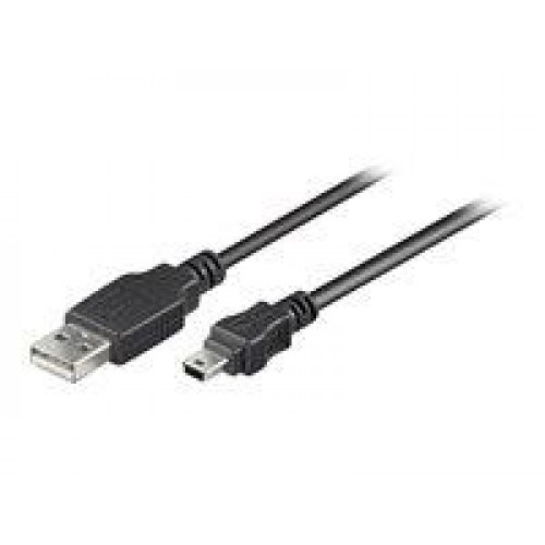 USB-kabel USB-A til Mini USB-B 5-pin 0,15 m - Goobay, sort