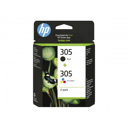 Blækpatroner HP 305 sort + farve – 2-pak