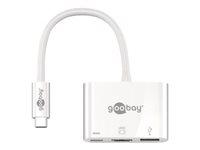 USB-C multiport-adapter - Goobay HDMI, USB 3.0 og PD (hvid)