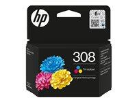 Blækpatron til printer HP 308 – gul, cyan, magenta – original billede