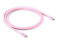 USB-C kabel 2 m - Club 3D USB4, pink billede