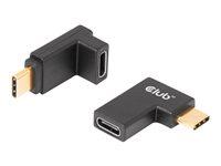 USB-C vinkeladapter sæt – Club 3D CAC-1528, USB 3.2 Gen 2, sort