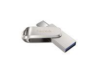 USB stik SanDisk Ultra Dual Drive Luxe 256 GB USB 3.1 Gen 1/USB-C – sølv