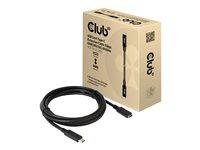 USB-C kabel forlængelse 1 m – Club 3D (USB 3.2 Gen 1, sort)
