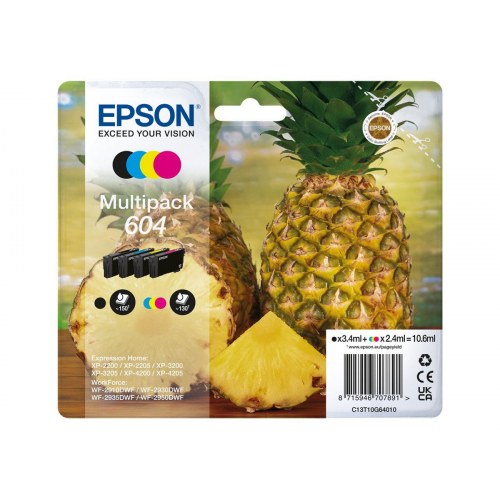 Blækpatroner Epson 604 Multipack - sort, cyan, magenta, gul