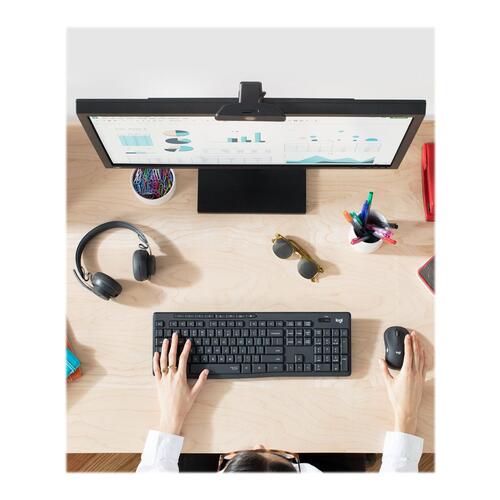 Trådløst tastatur og mus – Logitech MK295 Silent (grafit)