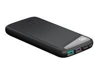 Powerbank Goobay 10.000 mAh - PD/QC 3.0 - sort billede