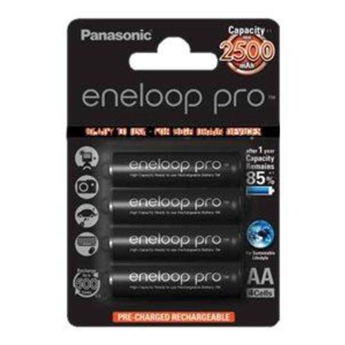 Genopladelige AA batterier Panasonic eneloop pro 2500 mAh – 4 stk.
