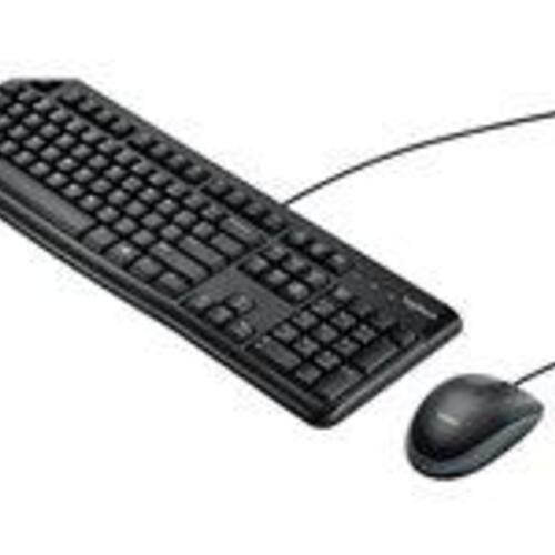 Tastatur og mus med kabel – Logitech MK120, USB, QWERTY US International