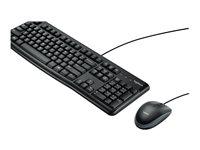 Tastatur og mus med kabel – Logitech MK120, USB, QWERTY US International