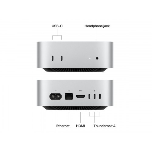 Stationær PC Apple Mac mini M4 24 GB/512 GB (sølv)