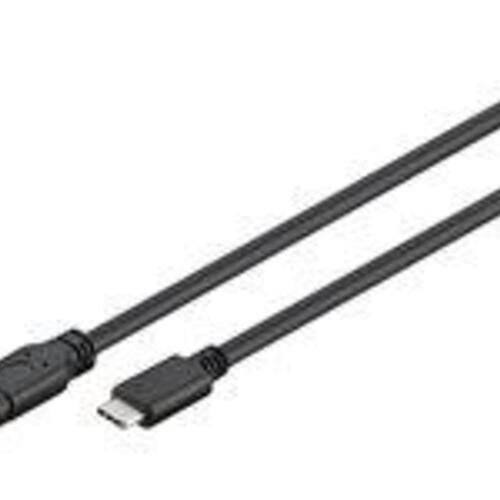 USB-C forlængerkabel 1 m – Goobay – USB 3.1 Gen 1 – sort