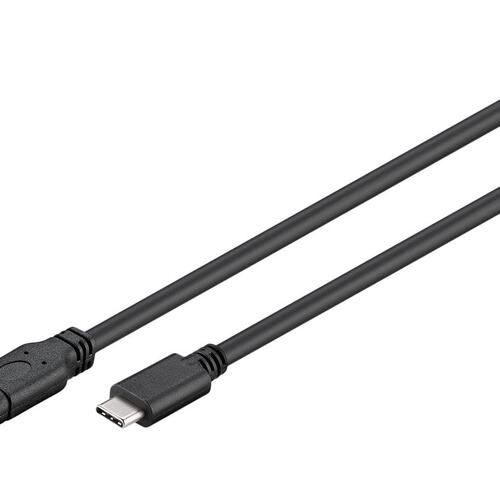 USB-C forlængerkabel 1 m – Goobay – USB 3.1 Gen 1 – sort