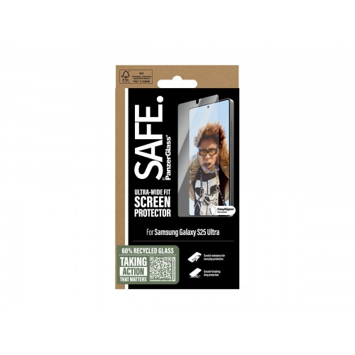 Skærmbeskytter til Samsung Galaxy S25 Ultra – PanzerGlass SAFE.