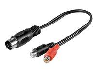 Lydadapter 5-pin DIN til RCA 20 cm - Goobay (sort) billede