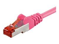Netværkskabel CAT 6 Goobay 1 m - PiMF, LSZH, magenta billede